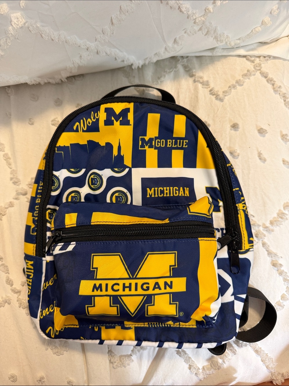 Michigan Navy Yellow Mini Backpack clc street bag officially licensed brand new